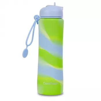 Drinkfles cool pack siliconen drinkfles Z14770 600 ml meisjes blauw