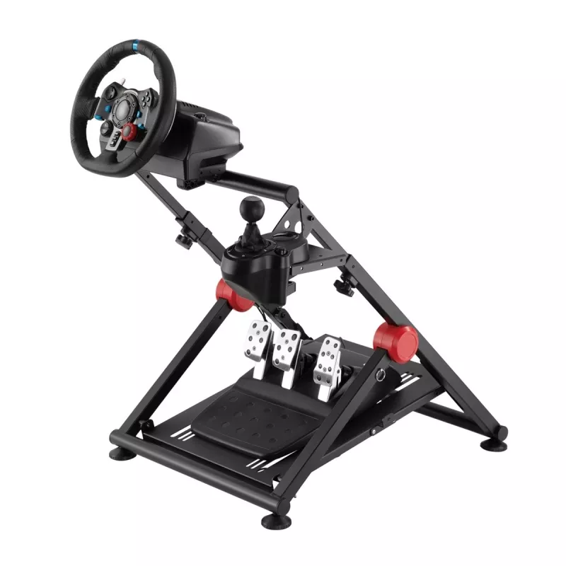 NanoRS RS155 opvouwbare stalen gaming-stuurstand pedalen houder verstelbaar antislip