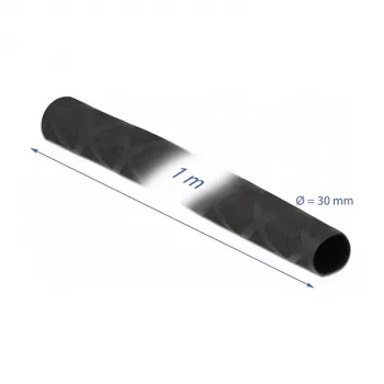 Krimpkous DeLOCK 19596 X-patroon antislip 1 m x 30 mm zwart