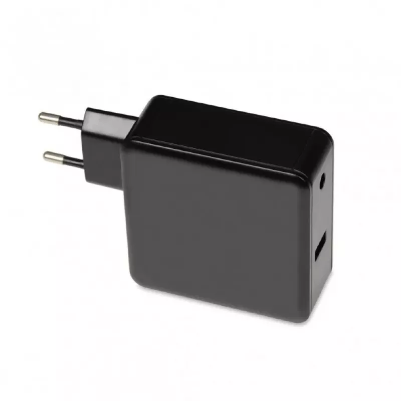 Laptopvoeding IBOX IUZ65WA, AC/DC automatisch 100–240V → 18,5–20,5V, 65W, 1×USB, zwart