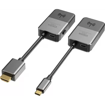 Draadloze audio/video-extender VISION TC-USBCW HDMI via Wi‑Fi 5, USB‑C-ondersteuning
