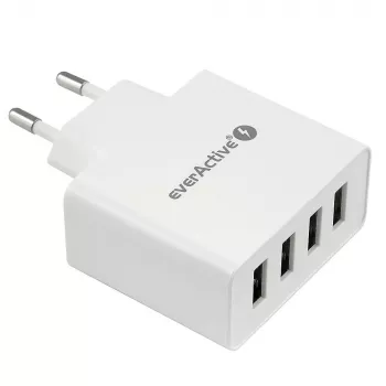 everActive telefoonoplader SC400 met 4x USB-aansluitingen, 5A totale uitgang, wit