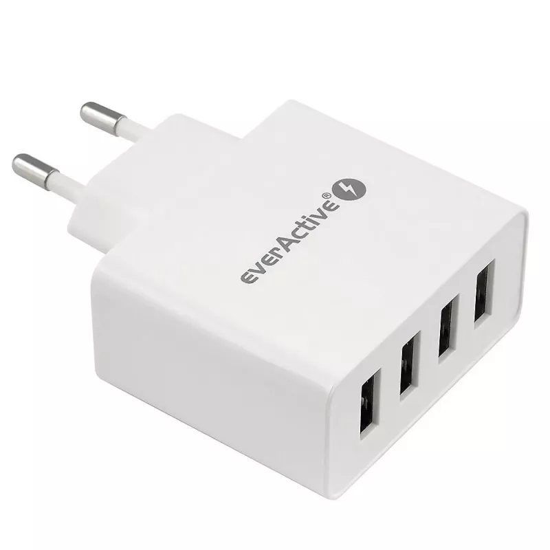 everActive telefoonoplader SC400 met 4x USB-aansluitingen, 5A totale uitgang, wit