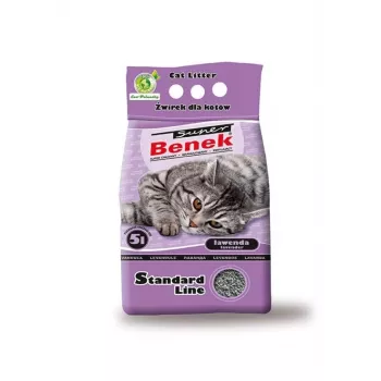 Klontvormende kattenbakvulling Super Benek Certech Standard Lavendel, 5 l, bentonietkorrels, snel absorberend