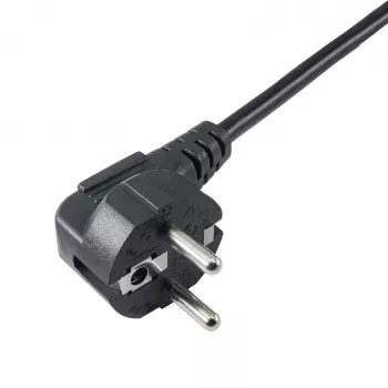 Akyga AK-PC-04A stroomverdeelkabel CEE 7/7 naar 2x IEC C13, 1,8 m, zwart