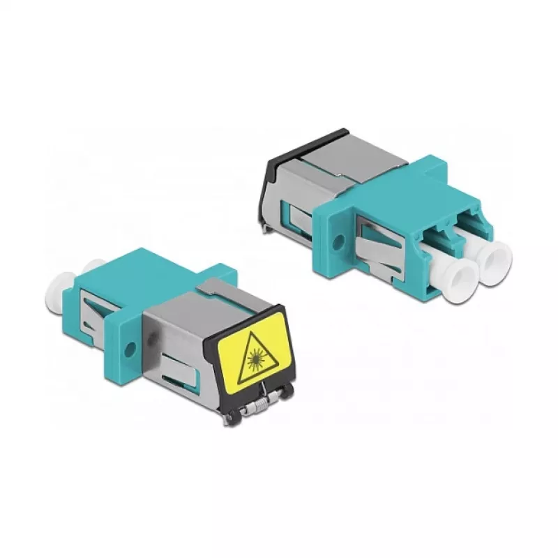 DeLOCK 86900 glasvezelkoppeling LC duplex bus-bus multimode aqua