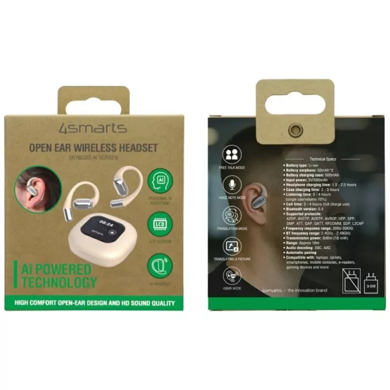 Koptelefoon 4smarts SkyBuds AI Screen