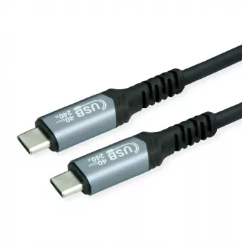 USB-kabel VALUE 11.99.9089 USB4 Gen 3x2 0,8 m USB-C zwart