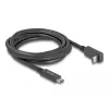 DeLOCK USB-kabel USB Type-C stekker naar USB Type-C stekker afgewinkeld 2m 5 Gbit/s 4K PD 60W