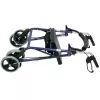 Rollator met vier wielen en zitting, blauw/zwart