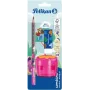 Pelikan leerschoolpotlood set Combino BS, gum, puntenslijper, roze (821612)