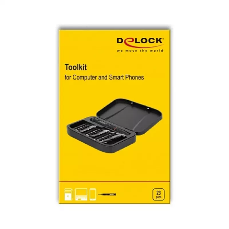 DeLOCK 64066 Gereedschapsset voor computer en smartphone, 23 stuks