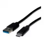 ROLINE RM USB 3.2 Gen 1 kabel, A-C, ST/ST, zwart, 0,5 m
