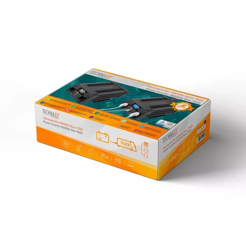Omvormer Technaxx TE23 3000W zuivere sinusgolf