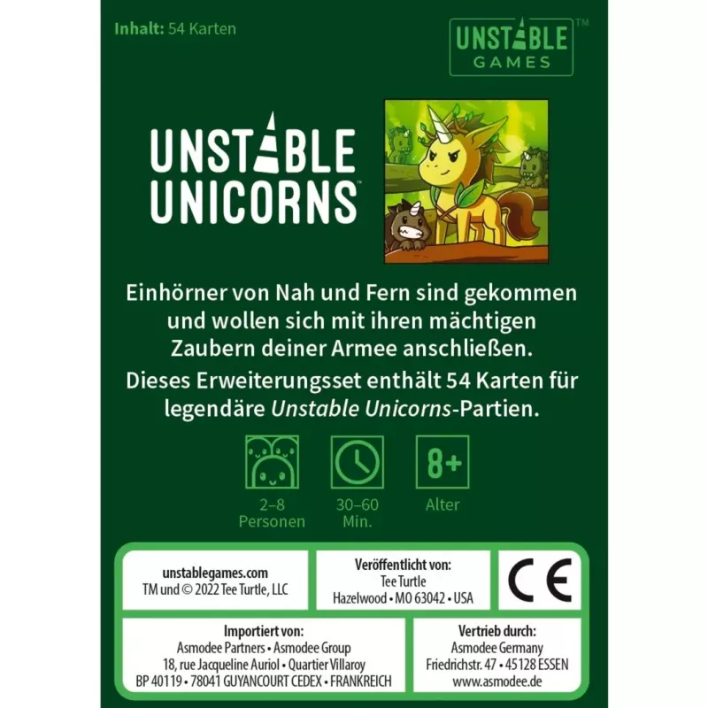 Unstable Unicorns - Legendarische eenhoorns, kaartspel-uitbreiding