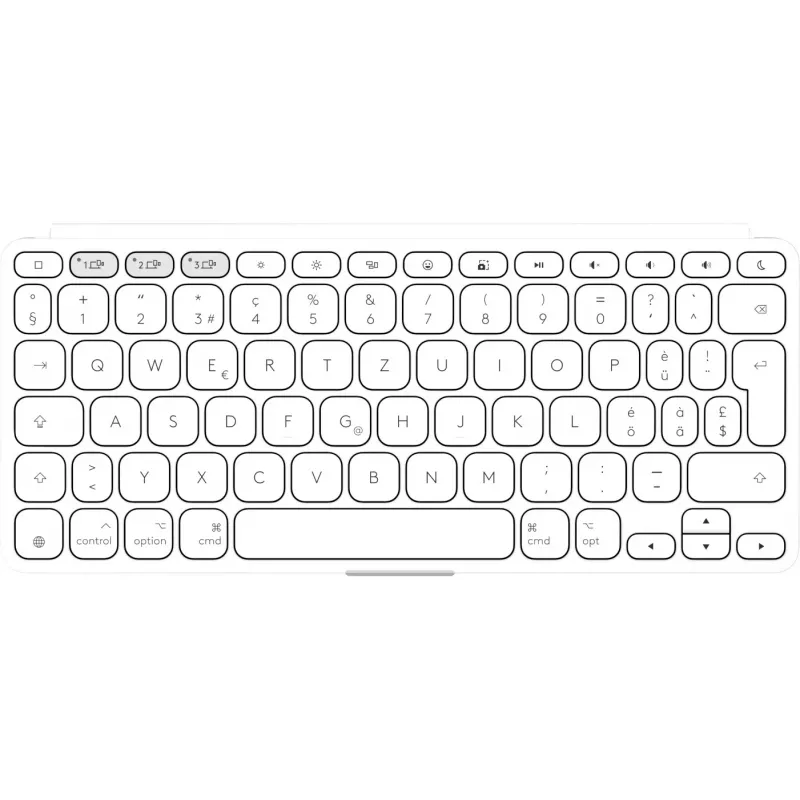 Logitech KEYS-TO-GO 2 toetsenbord, draadloos geïntegreerde afdekplaat, Bluetooth LE, DE-layout