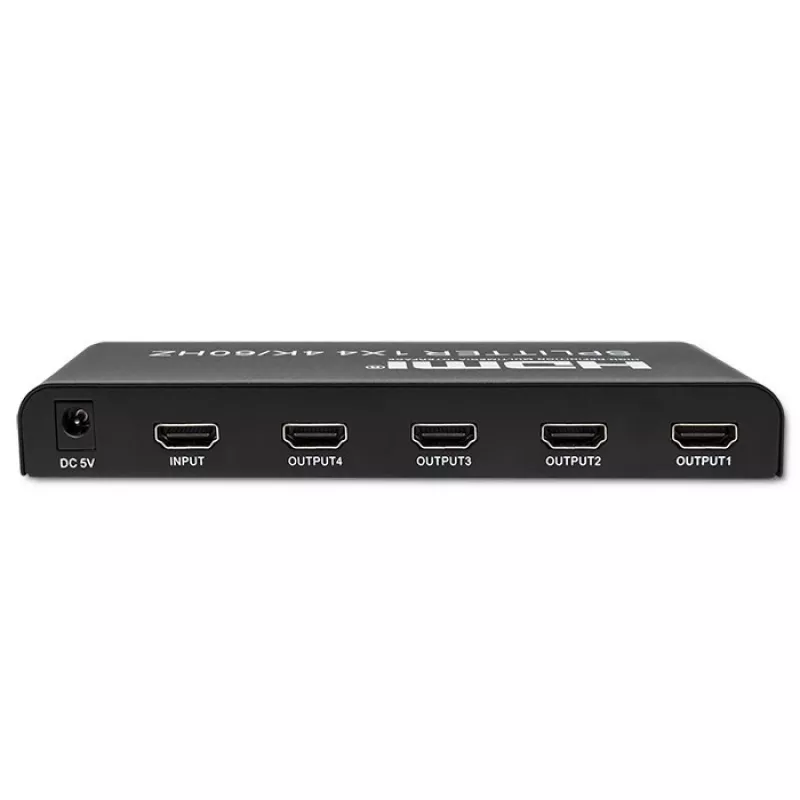 Qoltec 51799 actieve HDMI-splitter 4 x HDMI 4K x 2K | 6 Gb/s | 60 Hz