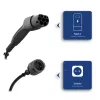 AKYGA AK-SC-E28 Type-2-naar-Schuko-adapterkabel voor EV-opladers 16A 0,3m zwart