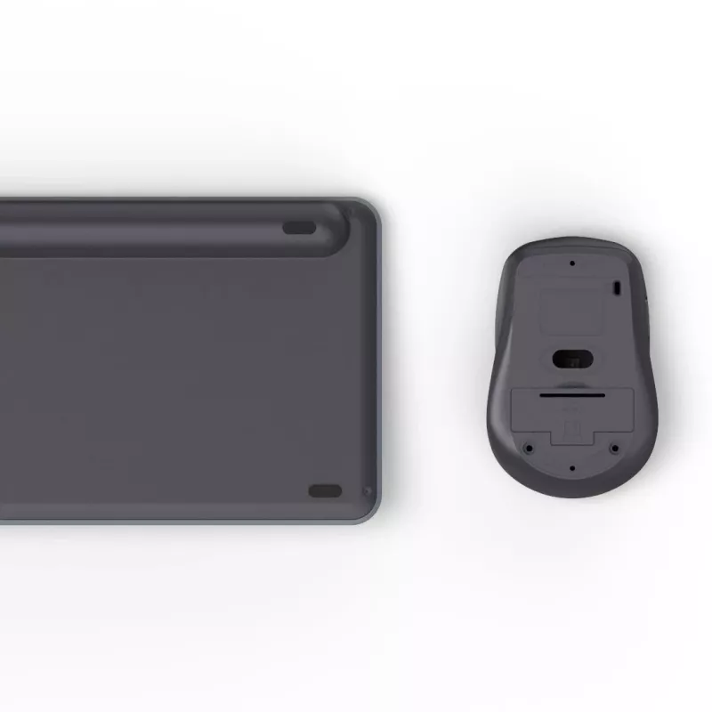 Multi-device toetsenbord- en muisset zwart grijs