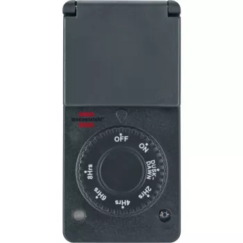 Schakelklok met schemersensor DDT IP 44 antraciet