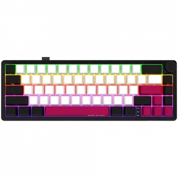 LORGAR KBP70MW, draadloos 65% mechanisch gaming-toetsenbord Pro, zwart/rood, EN-layout