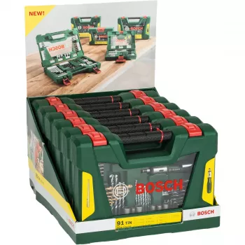 V-Line TIN boor-/bitset, 91-delig, boor- & bitset (groen)