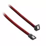 CableMod ModMesh - SATA-kabel - Serial ATA 150/300/600 - SATA (W) haaks naar SATA (W) - 60 cm - bloedrood (CM-CAB-RSAT-N60KBR-R)