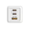 SAVIO LA-07 GaN 65W voeding, USB, QC4.0+, PD 3.0, wit