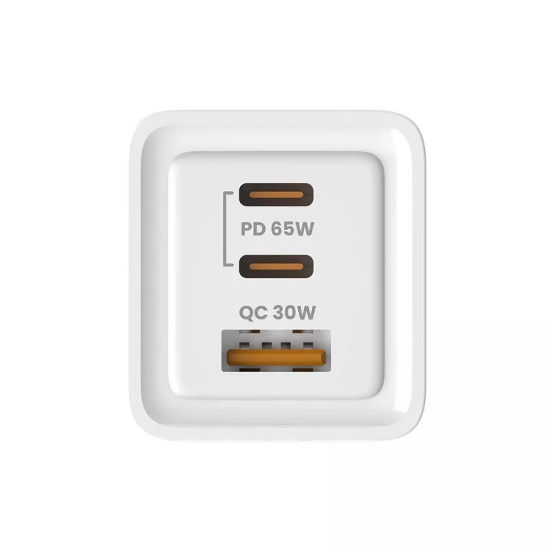 SAVIO LA-07 GaN 65W voeding, USB, QC4.0+, PD 3.0, wit