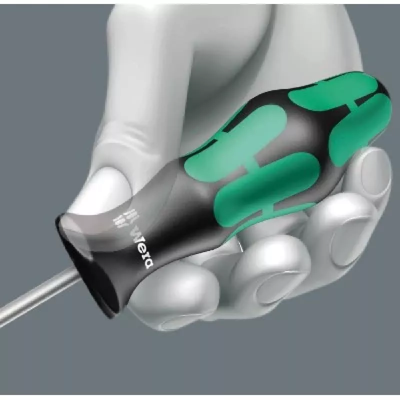 Wera 335/350/367/7 Kraftform schroevendraaierset met rek, 7 st., Lasertip, sleuf/Phillips/Pozidriv