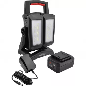 Werkstraler ANSMANN HS4500R-DUO accu-aangedreven 4500 lm, draagbare LED-vloedstraler