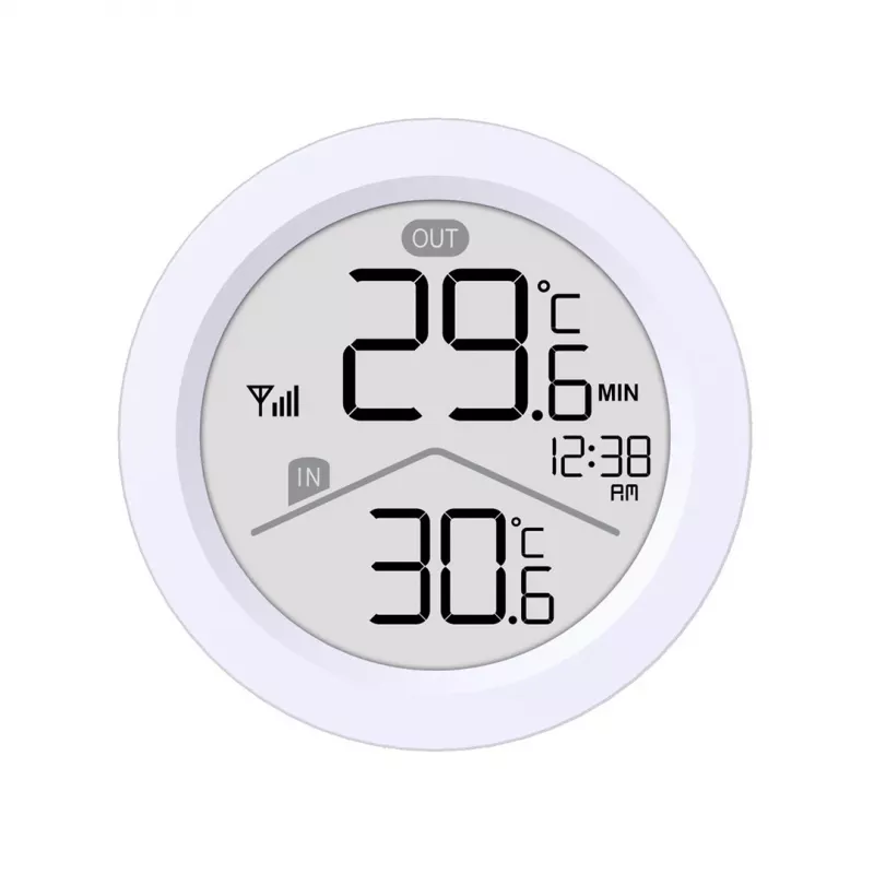 GreenBlue draadloos weerstation, IN/OUT temperatuur, klok, °C/°F selecteerbaar, bereik tot 60 m, GB162