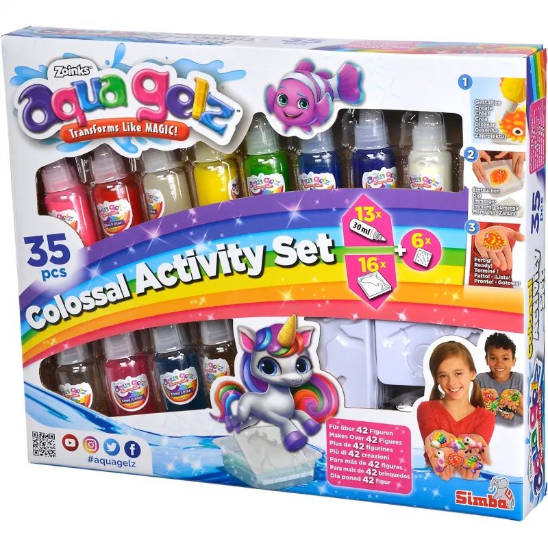 Waterbasisgel voor creatief spel SIMBA Crafts Simba Aqua Gelz Colossal Set 106322566