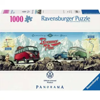Puzzel Panorama - Mit dem Bulli über den Brenner 1000 stukjes