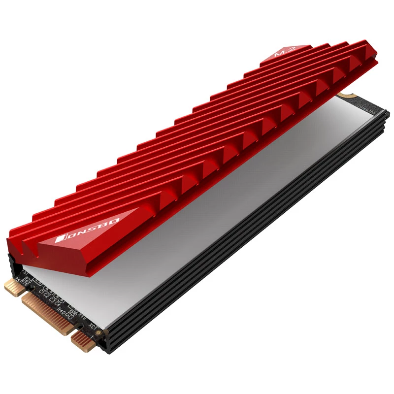 Heatsink/koeler Jonsbo M.2-3 RED zwart rood 24,4 mm 73 mm 9,6 mm