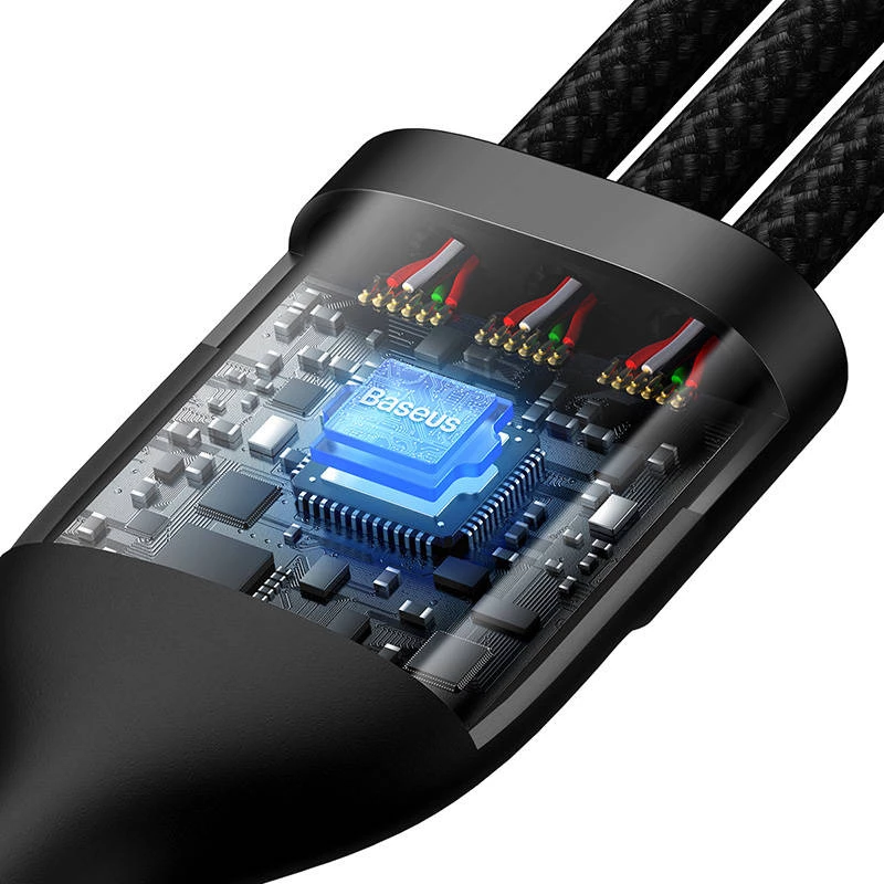 USB-kabel Baseus SUP0003351 1,2 m USB A USB C/Micro USB-A/Lightning zwart