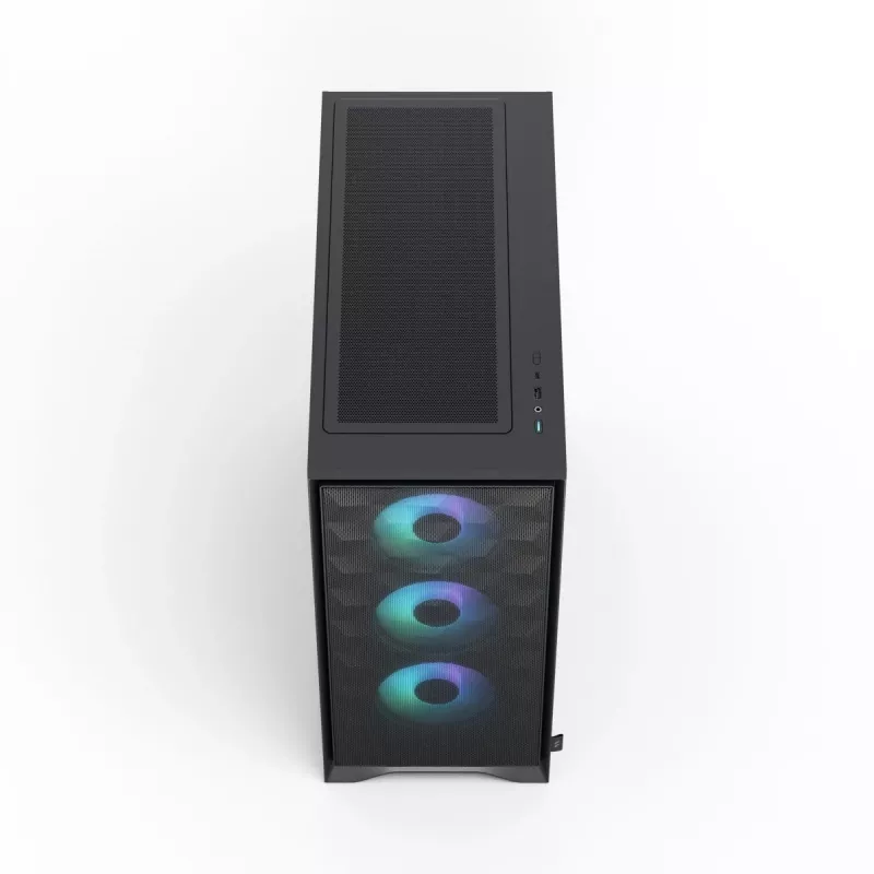 Fractal Design Pop 2 Air zwart Solid midi-tower pc-behuizing — ATX-ondersteuning, 3x 120 mm frontventilatoren, 2,5/3,5-inch drive bays, 215×481×462 mm