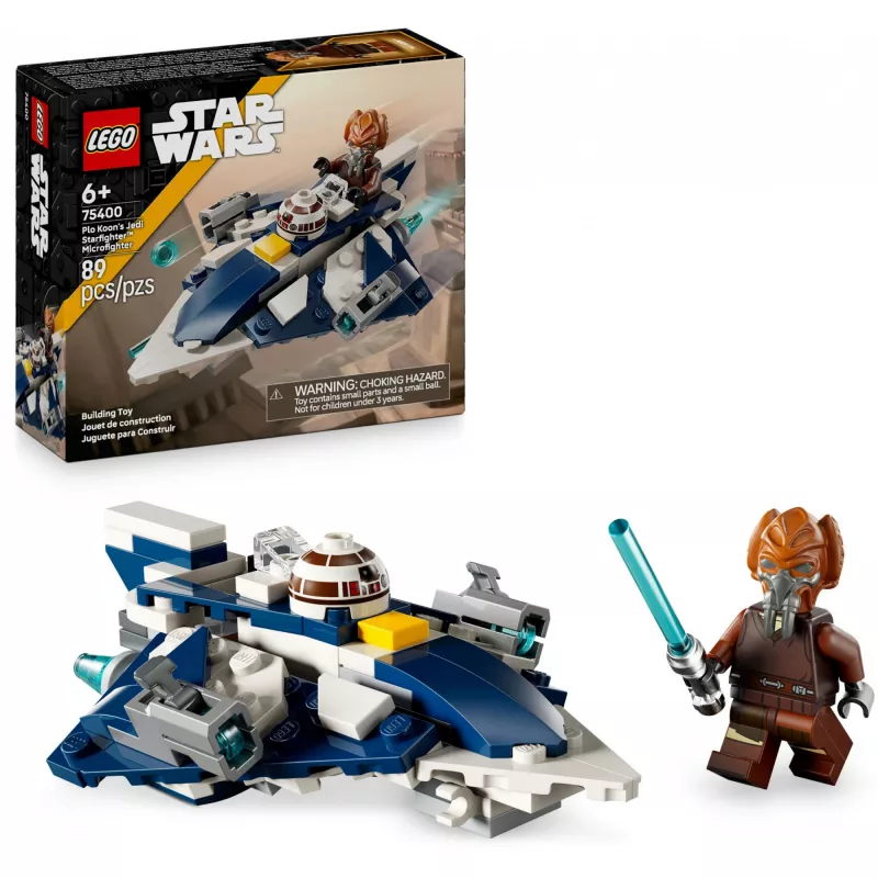 LEGO Microfighter Star Wars Plo Koons Jedi Starfighter 75400 — 89 onderdelen, 1 minifiguur, leeftijd 6+