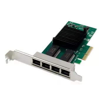 DIGITUS 4-poorts Gigabit Ethernet netwerkkaart, RJ45, PCI Express, Intel I350
