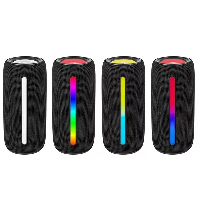 Draagbare stereoluidspreker TRACER Stripe zwart — 10 W RMS, Bluetooth/bedraad, USB-A & USB-C, MicroSD, ingebouwde accu (tot 5 uur)