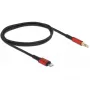 Delock - kabel Lightning naar koptelefoonaansluiting - Lightning male naar mini-phone stereo 3,5 mm male - 50cm - zwart, rood (86586)