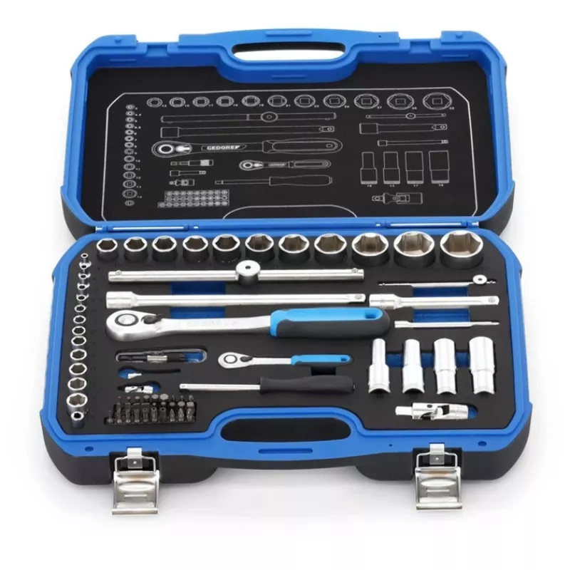 Dopsleutelset Gedore 19 BMC 20 — 69-delige, 1/4 inch en 1/2 inch aandrijving