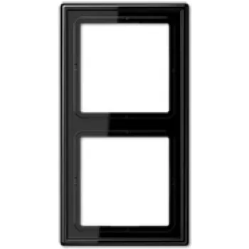 Wandplaat JUNG LS 982 SW zwart, duroplast, schroefloos, 81×152 mm