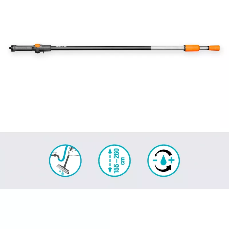 Gardena Cleansystem telescoopsteel M-XL, 155–260 cm