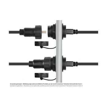 Good Connections industriële stekker S4 USB 2.0 kabel, USB-A naar Mini-USB, 1 m (IC04-U202)