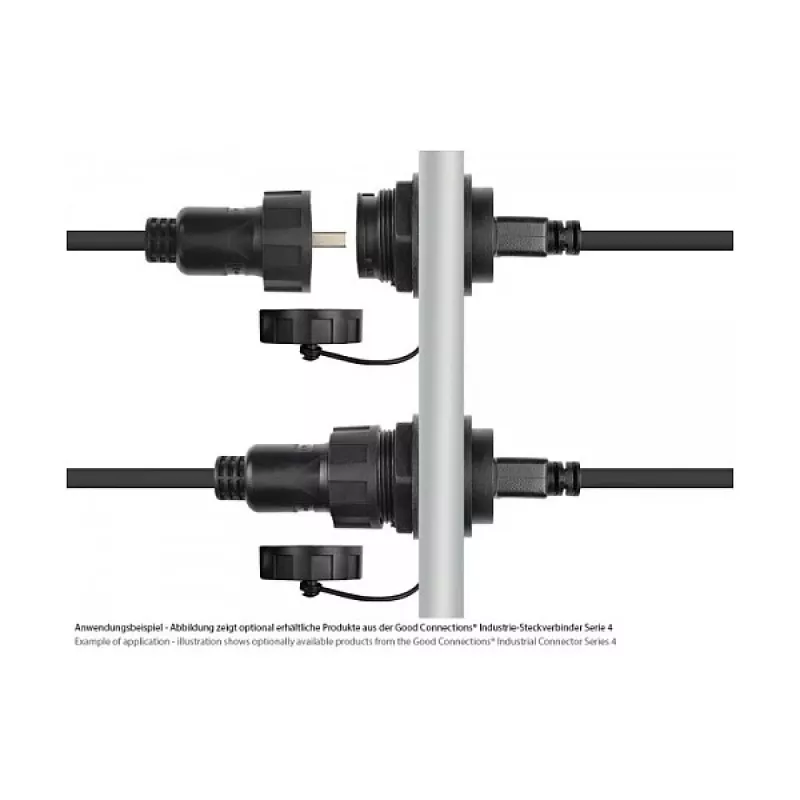 Good Connections industriële stekker S4 USB 2.0 kabel, USB-A naar Mini-USB, 1 m (IC04-U202)