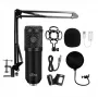 Bekabelde pc-microfoon MEDIA-TECH MT397K met XLR-ingang, tafelstandaard, 2,4 m kabel, 20–20000 Hz, -32 dB gevoeligheid