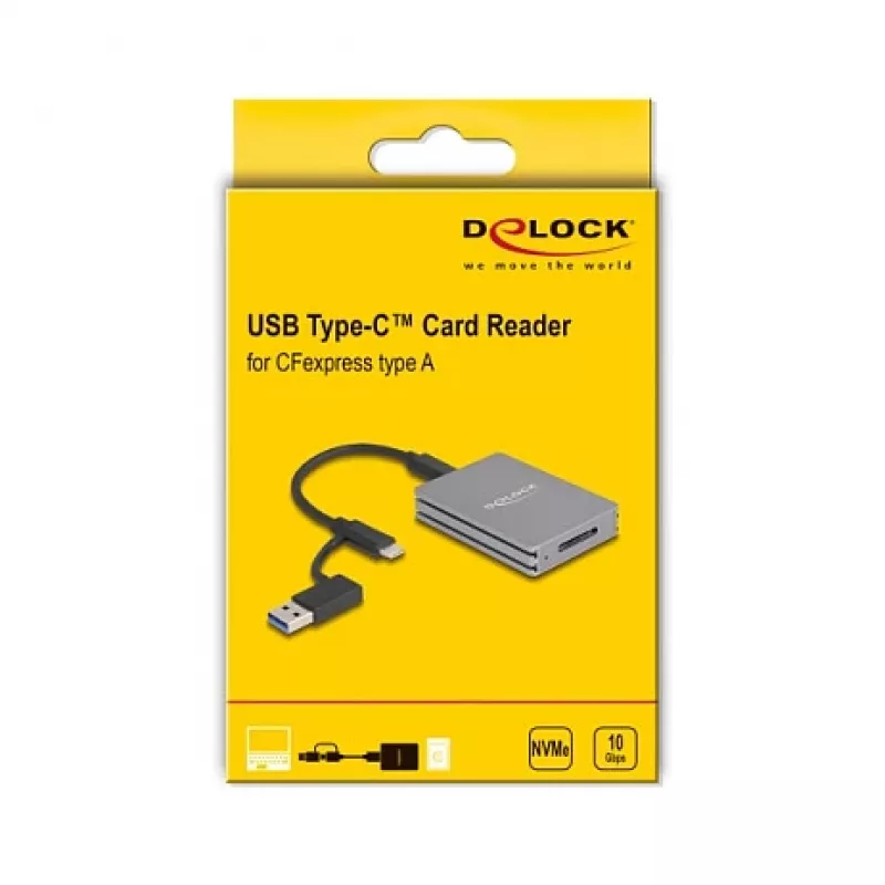 Delock 91012 USB Type-C-kaartlezer voor CFexpress type A