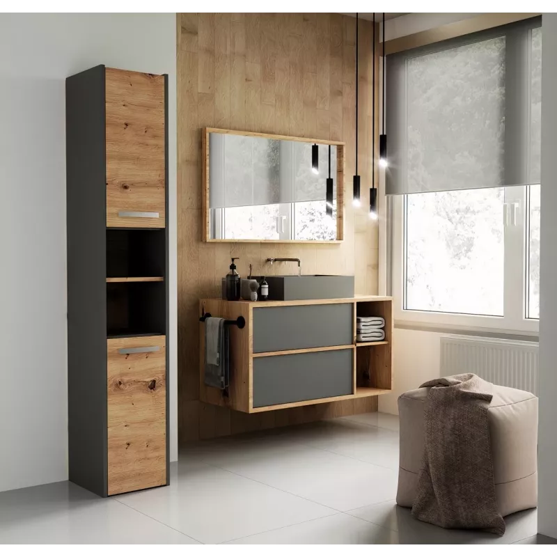 Topeshop S30 ANTRACYT/ARTISAN badkamerkast