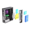 Akyga AK-302-01BL SFF-pc-behuizing, Micro-ATX / Mini-ITX, USB-C + 2x USB 3.0 + USB 2.0, zonder voeding, zwart